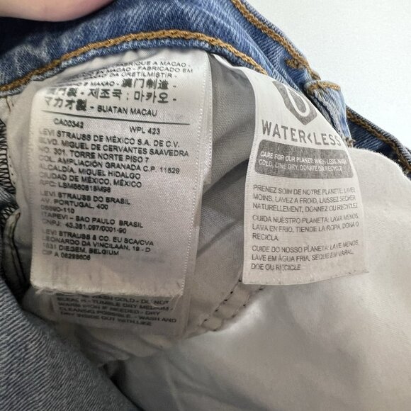 Levi's Wedgie Straight Premium Denim Jeans Button Fly Women’s Size 27 90’s - Picture 10 of 12